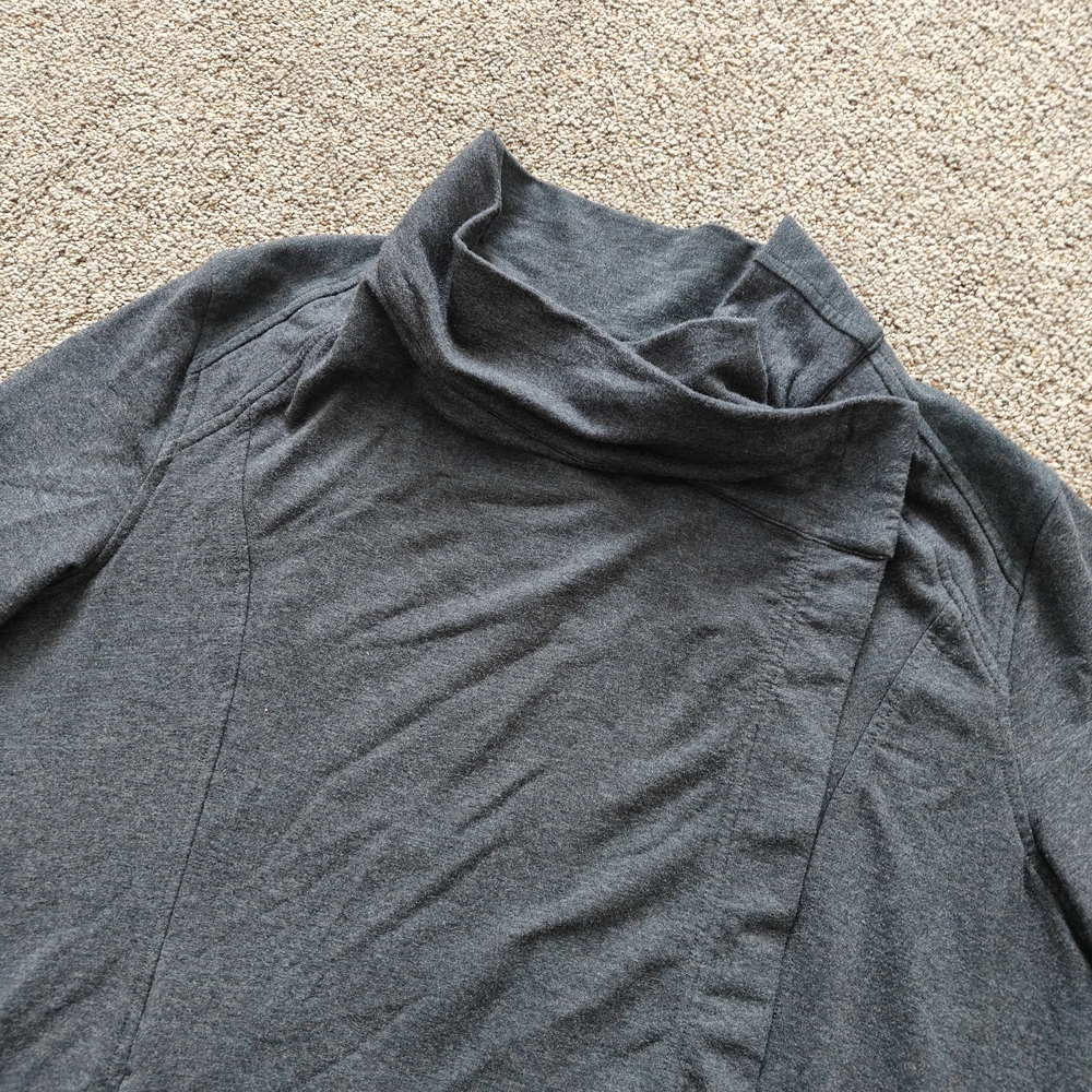 Lululemon Athletica Womens Coast Wrap Heathered Dark Gray Mod Jacket 12 - Picture 4 of 12